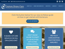 Tablet Screenshot of customhomecare.net